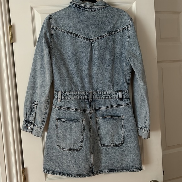 Zara Z1975 DENIM MINI DRESS NWT SOLD OUT - Picture 6 of 6